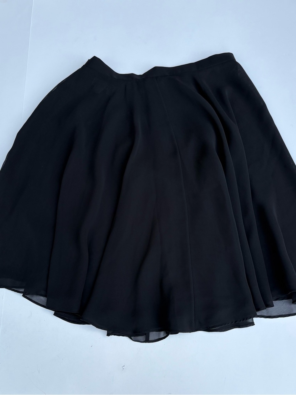 Adrianna Papell Black Flowing A-Line Skirt